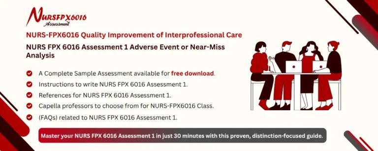 NURS FPX 6016 Assessment 1 Adverse Event or Near-Miss Analysis